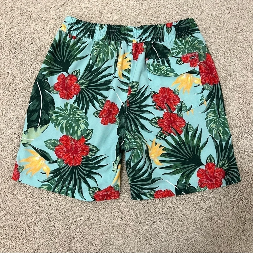 Hurley Essential Hibiscus Volley Board Short 18” Turquoise size medium